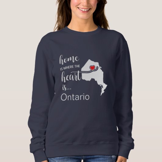 Sweatshirt Ontario Home est le coeur (Devant)