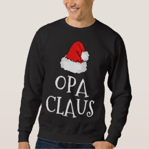 Sweatshirt Opa Claus Groupe de Famille Casquette de Noël Corr