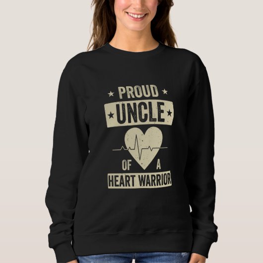 Sweatshirt Open Heart Surgery CHD Transplant Uncle of a Heart (Devant)