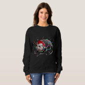 Sweatshirt Opossum Christmas Lights Santa Reindeer Opossum Lo (Devant entier)