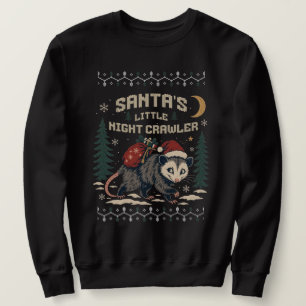 Sweatshirt Opossum drôle de Noël Crawler de nuit
