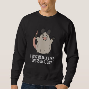 Sweatshirt Opossum Drôle J'Aime Vraiment Les Opossum