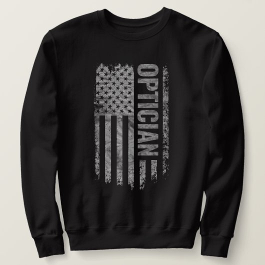 Sweatshirt Optician USA Flag Distressed design (Design devant)