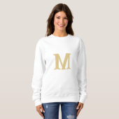 Sweatshirt or classique nom coutume initiale femmes (Devant entier)