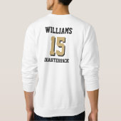 Sweatshirt Or et noir plat (Dos)