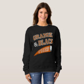 Sweatshirt Orange & Black Vibes Hockey Team Fan (Devant entier)