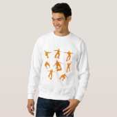 Sweatshirt orange de patineurs (Devant entier)