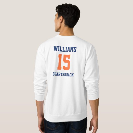Sweatshirt Orange et Bleu (Dos entier)