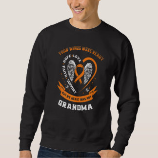 Sweatshirt Orange Sensibilisation à la leucémie Grand-mère Vo
