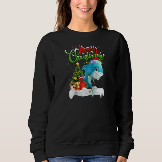 Sweatshirt Orca Fish  Xmas Decorations Santa Orca Christmas R (Devant)