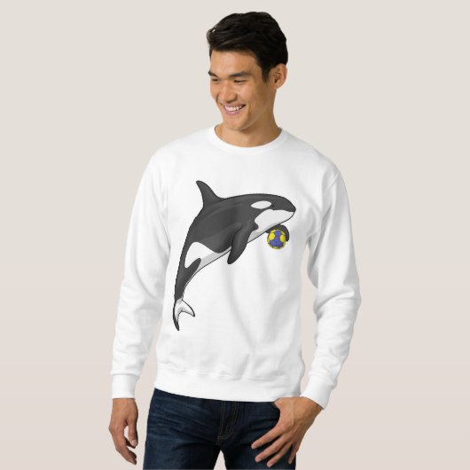 Sweatshirt Orca Handball player Handball (Devant entier)
