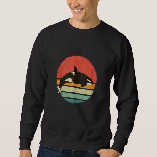 Sweatshirt Orca Killer Whale Ocean Retro Sunset Tank Top (Devant)