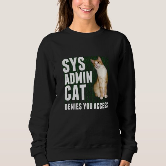 Sweatshirt Ordinateur portable Ginger Cat Sysadmin Kitty Me (Devant)