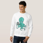 Sweatshirt Ordinateur portable Octopus (Devant entier)