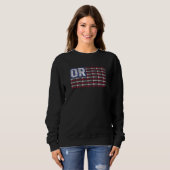 Sweatshirt Oregon Home State OR American Flag Patriotic Golf (Devant entier)