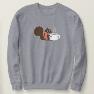 Sweatshirt Oreille de café écureuil avec écusson rayé