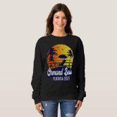 Sweatshirt Ormond Beach 2023 Florida Sunset Beach Retro (Devant entier)
