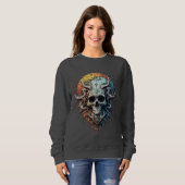 Sweatshirt Ornate Cosmic Skull Gothic Baroque Mandala  (Devant entier)