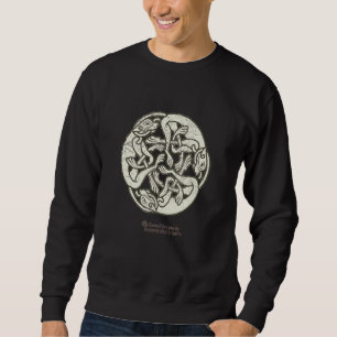 Sweatshirt Ornement celtique Trois chiens Triskelion zoomorph