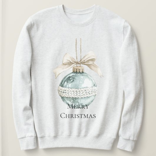 Sweatshirt Ornement Chic Bleu Bow (Design devant)