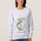 Sweatshirt Ornement Chic Bleu Bow (Devant)