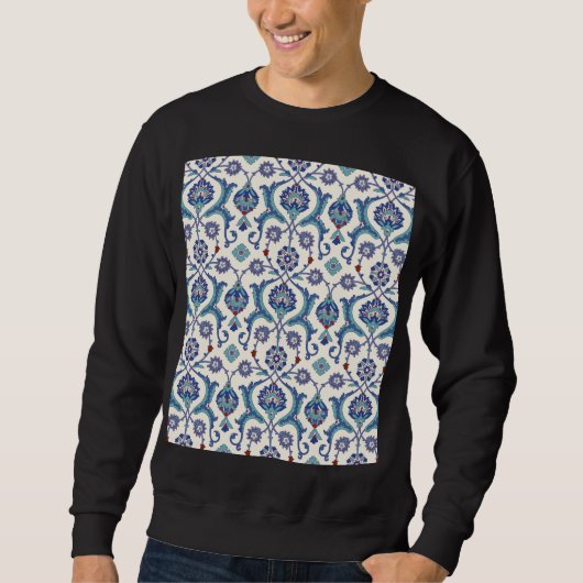Sweatshirt Ornement floral : Motif arabe traditionnel. (Devant)