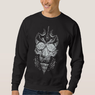 Sweatshirt Os crâne païen Goth Horreur Squelette Sorcière Mag