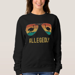 Sweatshirt Ostrich Allégué Ostrich Bird Retro Ferme Vintage