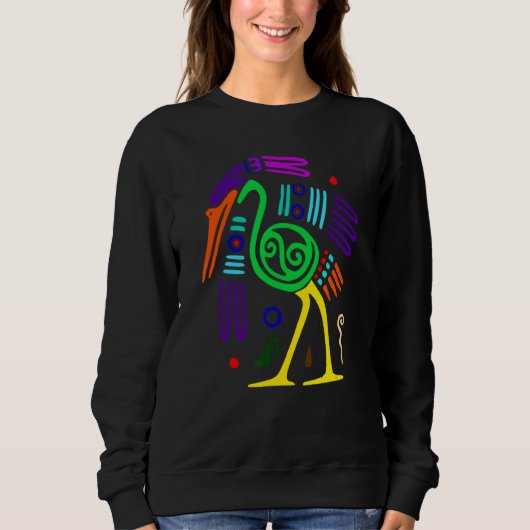 Sweatshirt Ostrich Comme Animal Plein De Couleurs (Devant)