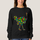 Sweatshirt Ostrich Funny Puzzle Animaux Sensibilisation sur l (Devant)