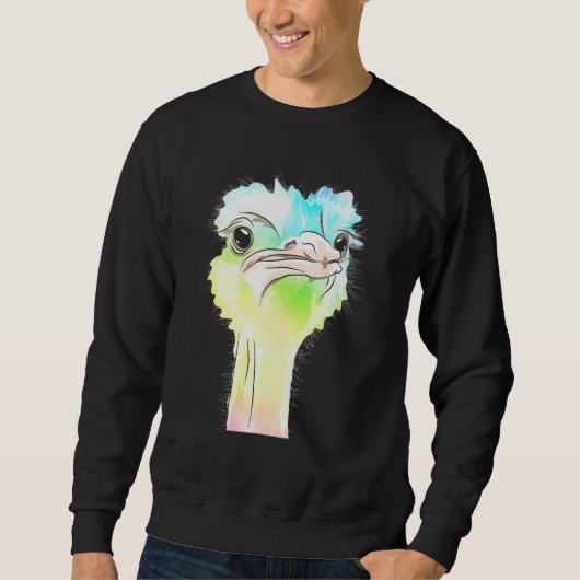 Sweatshirt Ostriches colorées d'autruche (Devant)