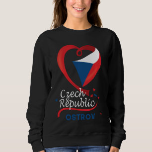 Sweatshirt Ostrov République Tchèque Drapeau Cardiaque Lion T