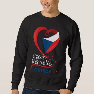 Sweatshirt Ostrov République Tchèque Drapeau Cardiaque Lion T