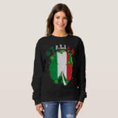 Sweatshirt O'talian Italy Flag Shamrock Leaf Saint Patrick's  (Devant entier)