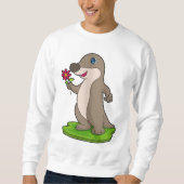 Sweatshirt Otter à fleurs (Devant)