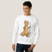 Sweatshirt Otter comme Fisher avec canne à pêche (Devant entier)