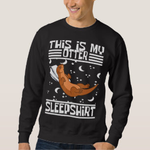 Sweatshirt Otter Louter Dormir Louter Louter Mer Drôle Otter