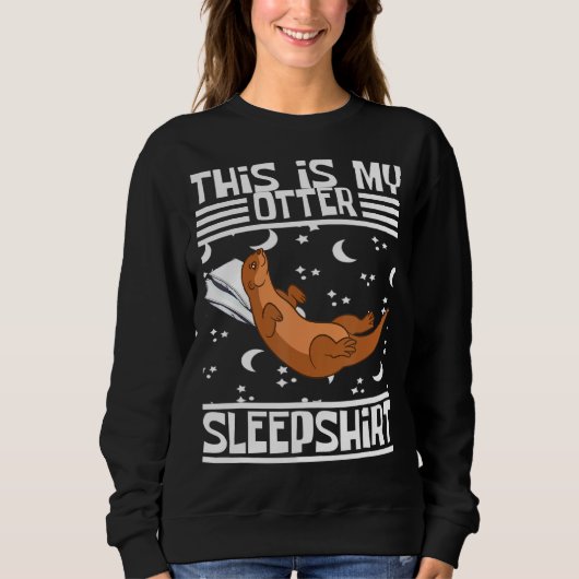 Sweatshirt Otter Louter Dormir Louter Louter Mer Drôle Otter  (Devant)