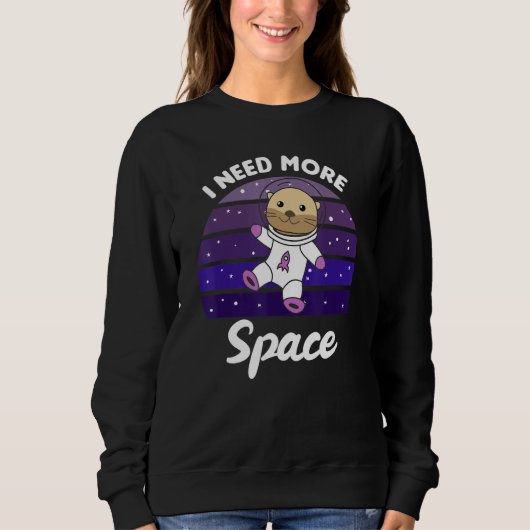 Sweatshirt Otter Space Une Otter Douce Dans L'Espace Otter Dr (Devant)
