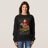 Sweatshirt Otter Ugly Santa Riding Otter Christmas (Devant entier)