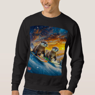 Sweatshirt Otters Snowboard Design Par Rich AMeN Gill