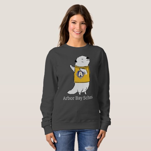 Sweatshirt Otto jaune, lettres blanches (Devant entier)