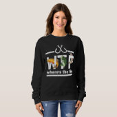 Sweatshirt Où est le poisson amour pêche (Devant entier)