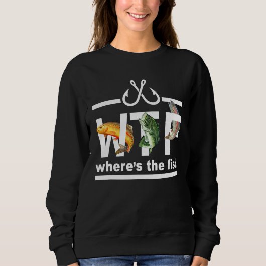 Sweatshirt Où est le poisson amour pêche (Devant)