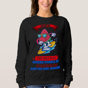 Sweatshirt Où les gens achètent 69 pastèques Plaisanterie sar