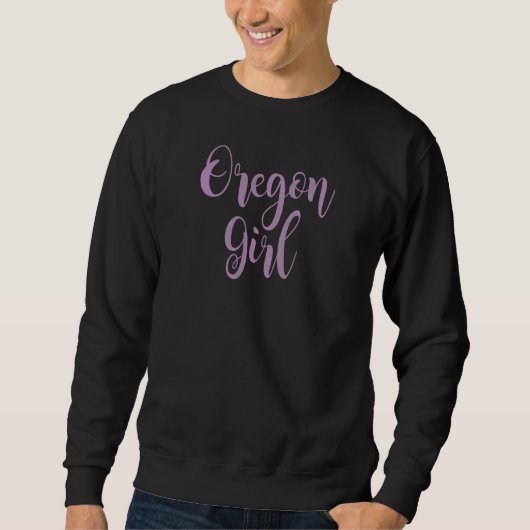 Sweatshirt Ou Letter une fille de l'Oregon (Devant)