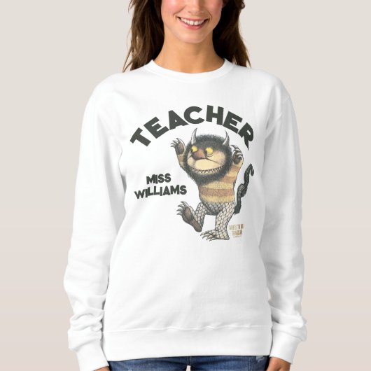 Sweatshirt Où sont les monstres Teacher (Devant)