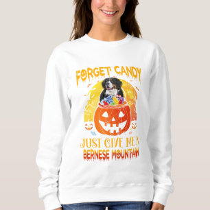 Sweatshirt Oubliez les bonbons Donnez-moi Bernese Mountain Ha