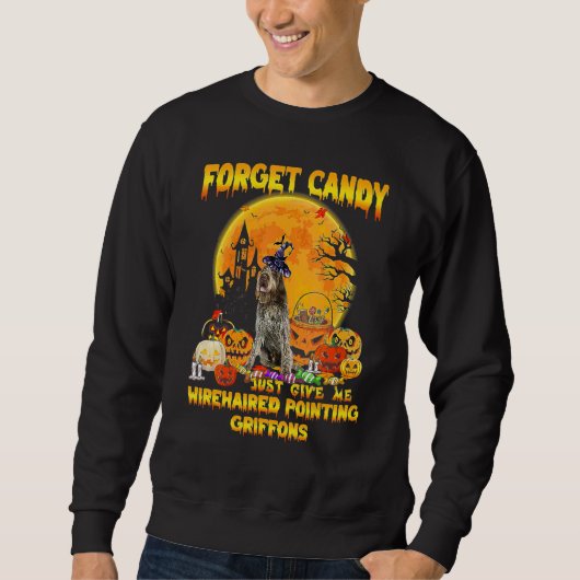 Sweatshirt Oubliez les bonbons, donnez-moi simplement des Gri (Devant)