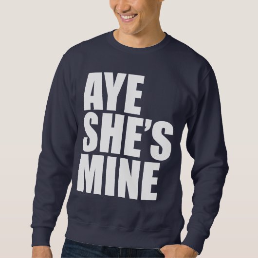 Sweatshirt Oui elle est la mienne drôle (Devant)